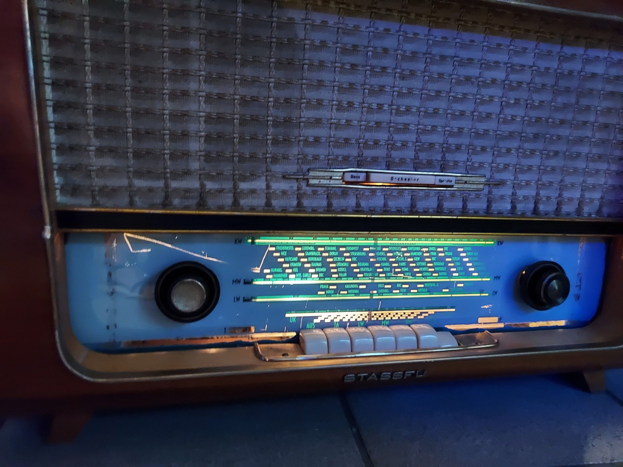 Stare radio lampowe STASSFURT Sprawne