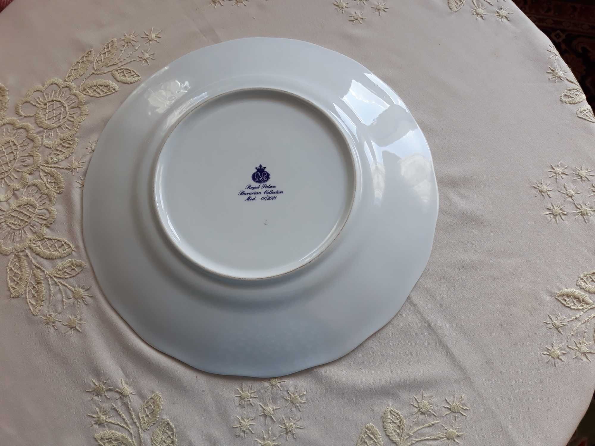 duży płaski talerz - porcelana bawarska