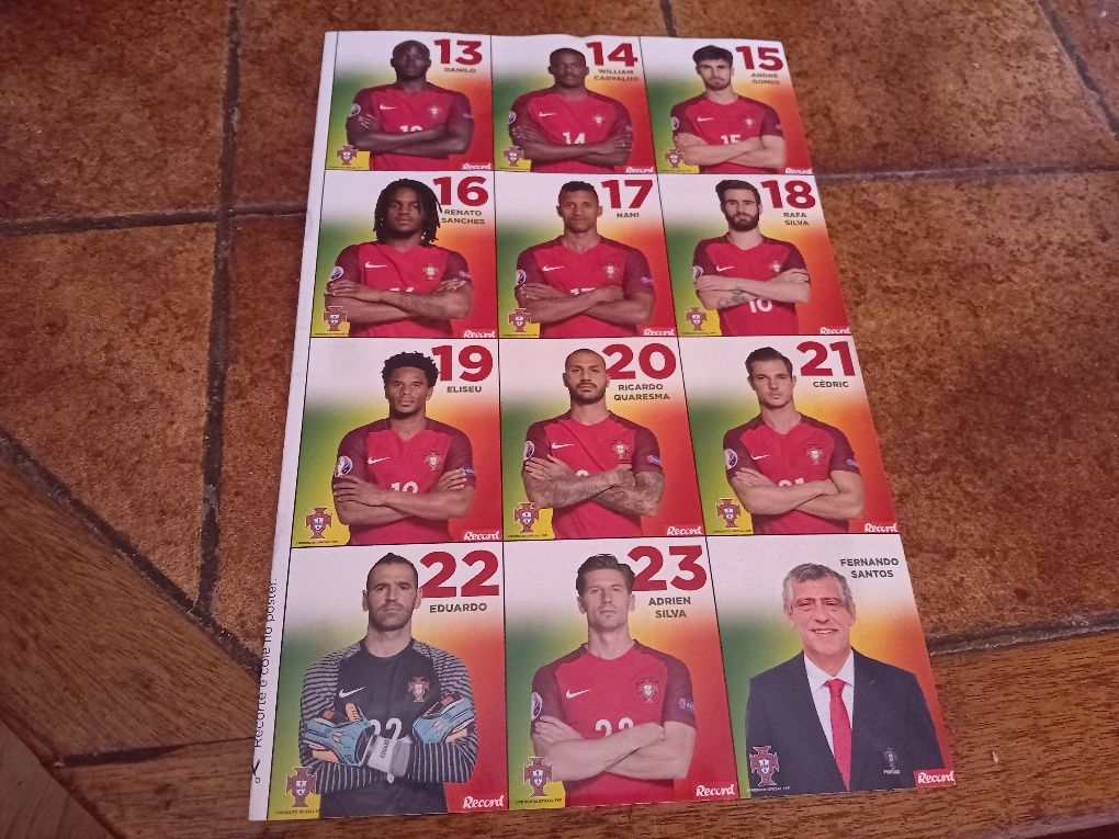 Cromos futebol selecção nacional portuguesa