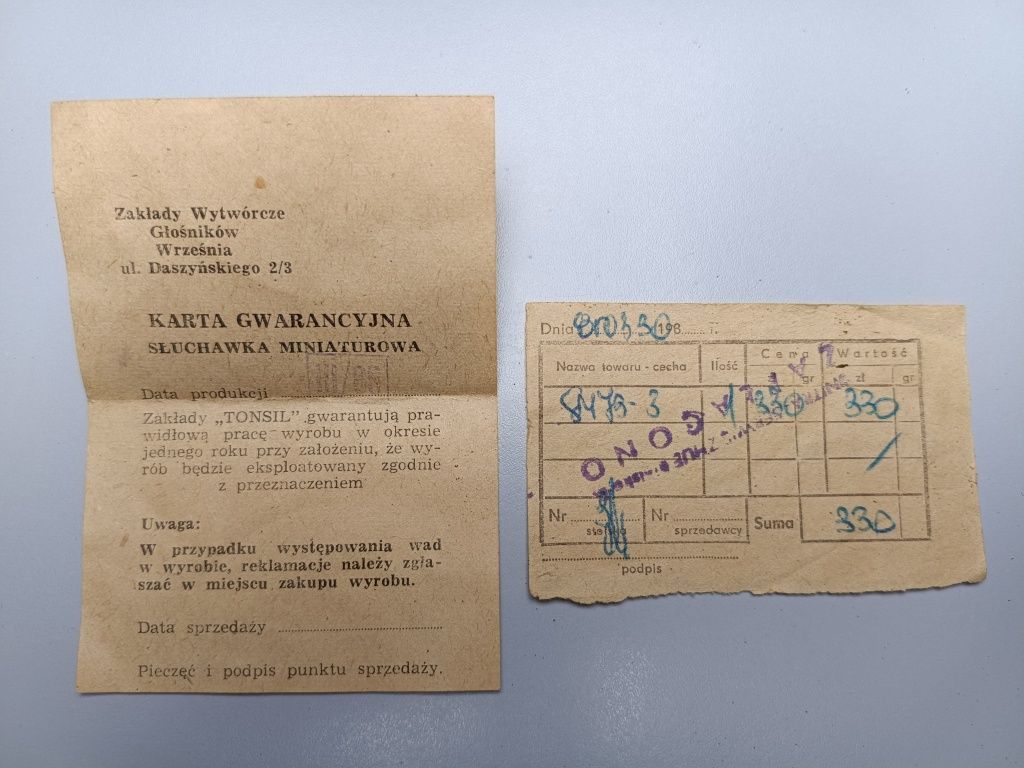 Słuchawka Unitra Tonsil SM 73-3