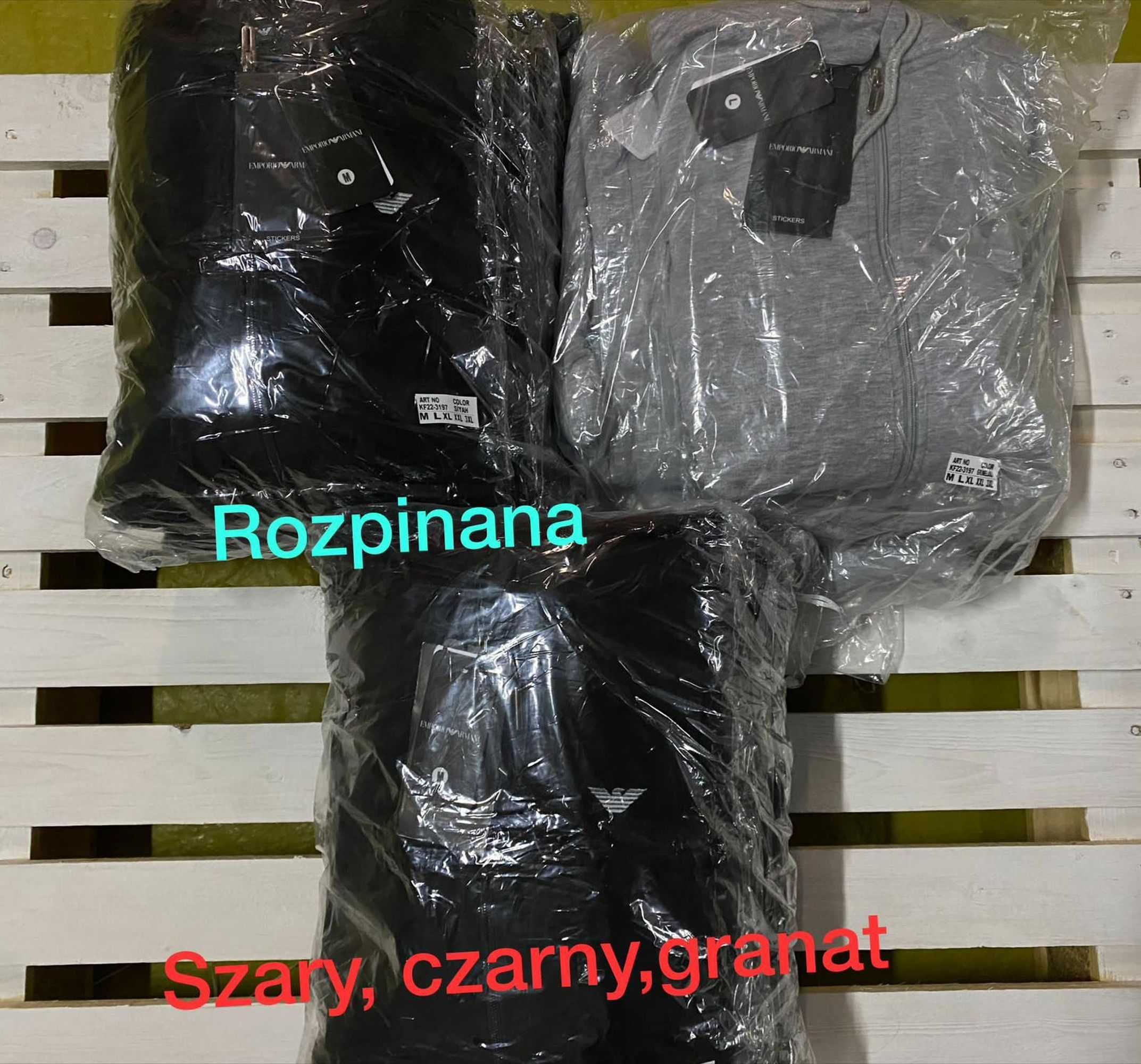 S-XXL Premium z kapturem rozpinana Bluza meska Emporio Armani Outlet