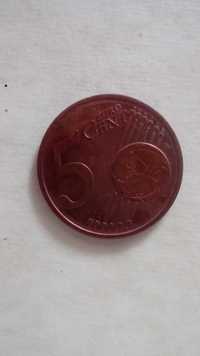 Moneta 5 euro cent z Irlandii