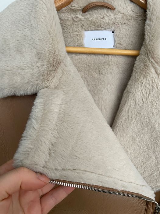 Skórzana ramoneska z futerkiem