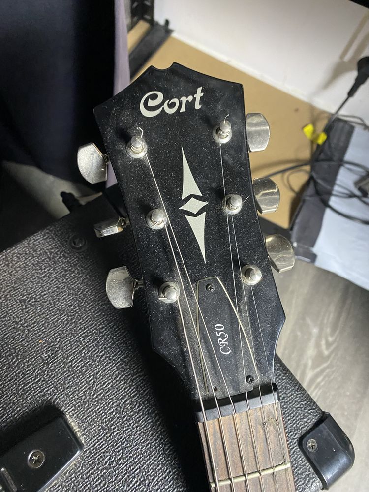 Zestaw gitara cort cr 50 amp piec everplay pokrowiec