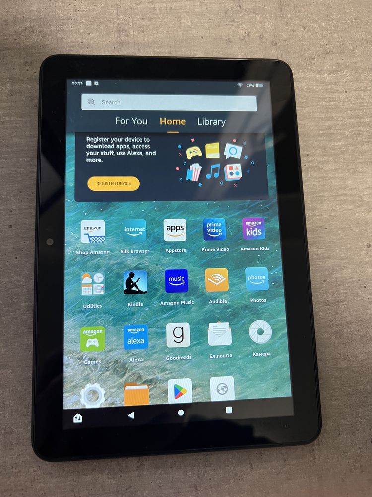 Amazon Fire 8. 10 покоління. Українська. Play market. 32 гб