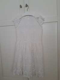Biala sukienka z koronka 164 reserved