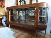 Retro komoda barek witryna drewniana stara przedwojenna vintage