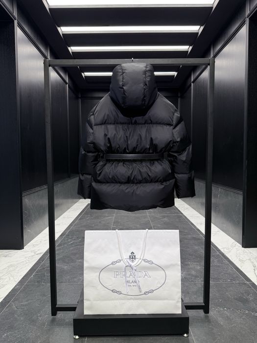 Пуховик Прада Prada жіночий натуральний качиний пух