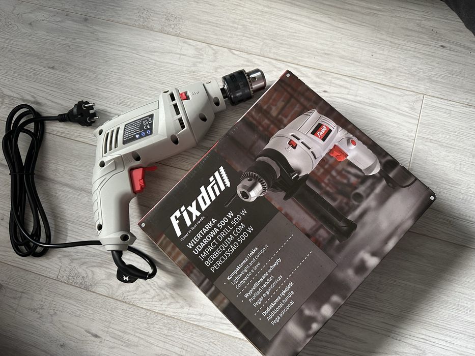 Wiertarka udarowa Fixdrill 500W idealna do domowego warsztatu