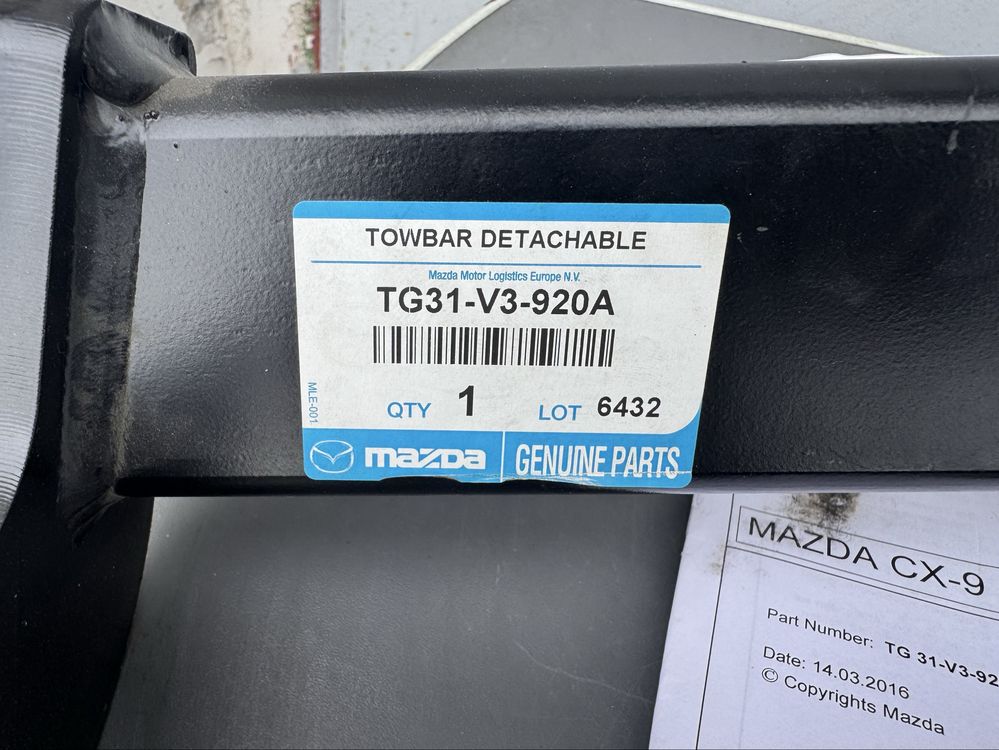 Mazda cx-9 hak holowniczy nowy oryginalny