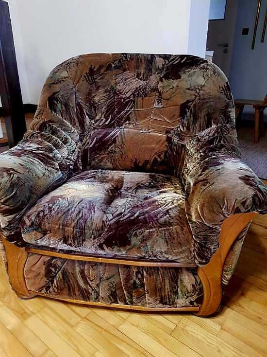 Zestaw wypoczynkowy: sofa + dwa fotele