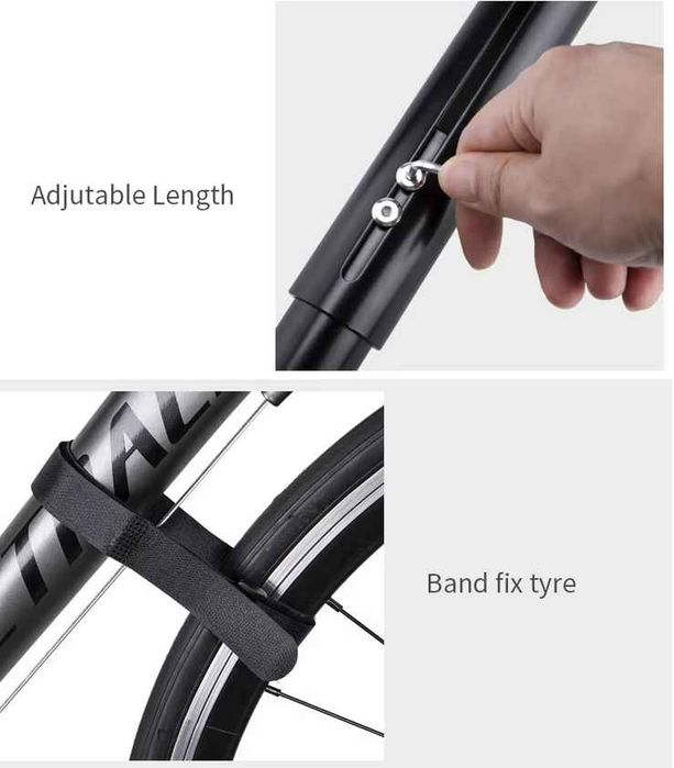 Uchwyt Rowerowey na Ścianę Regulowany Teleskopowy 23-32 cm Waga Roweru