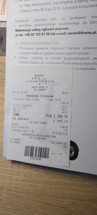 Hulajnoga elektryczna 4SWISS EX6 Power E-orange