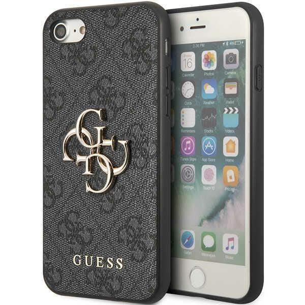 Etui Guess Guhci84Gmggr Na iPhone 7 / 8 / SE - Szare Hardcase 4G