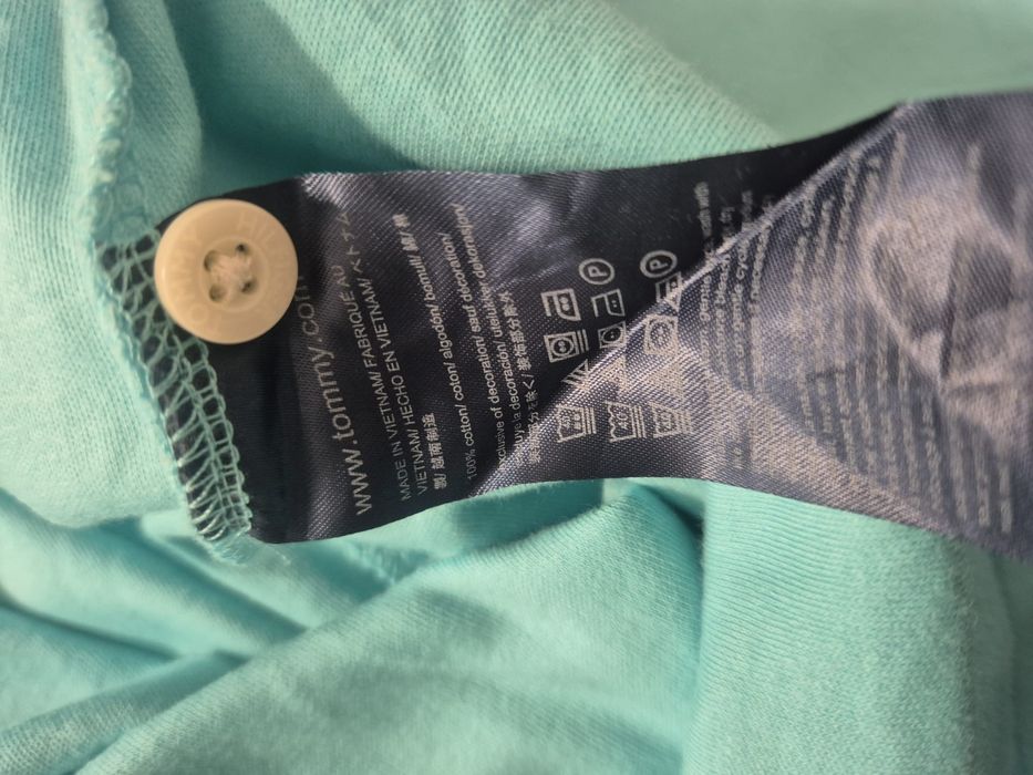 Koszulka tshirt męski niebieski na lato bawełna Tommy Hilfiger