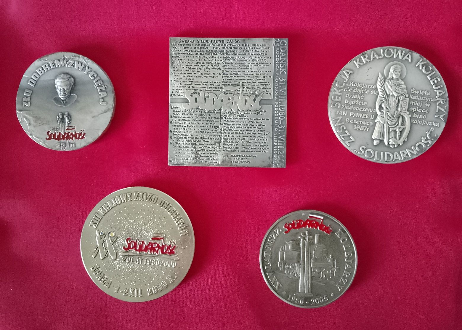 Medale i plakieta Solidarność