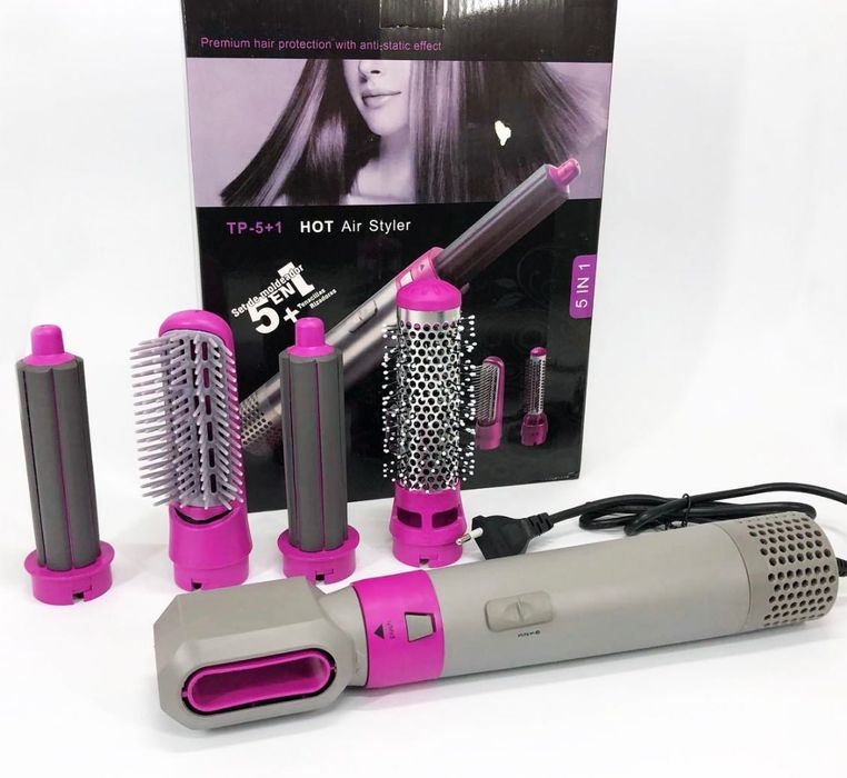 Стайлер 5 в 1 для волосся / Стайлер 5 в 1 для волос – фен, брашинг