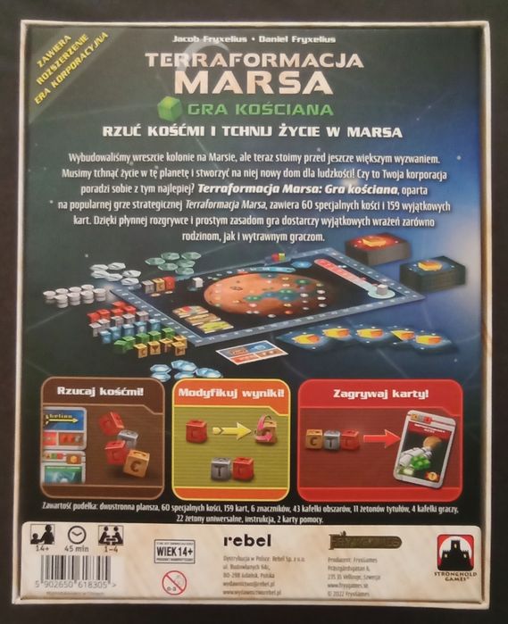 Terraformacja Marsa: Gra kościana + insert - jak nowe