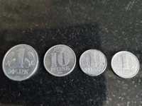 Monety 1 marka, 10 i 2x1 pfenig NRD 4 szt.