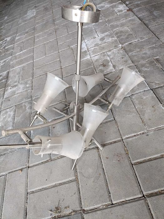 Lampa srebrna 6x e14