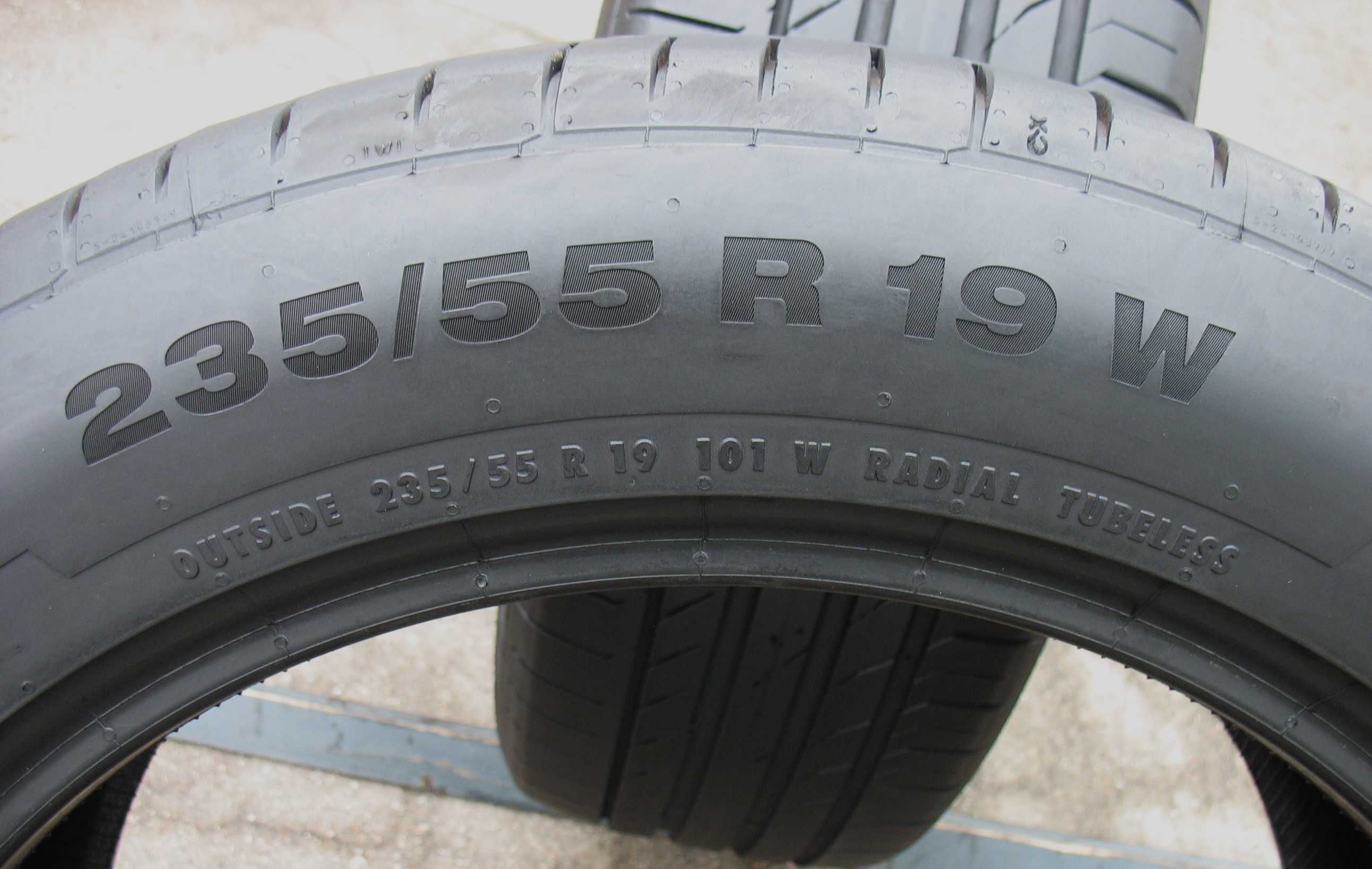 Opony letnie 235/55r19 Continental 2018r 7mm cena za 2szt