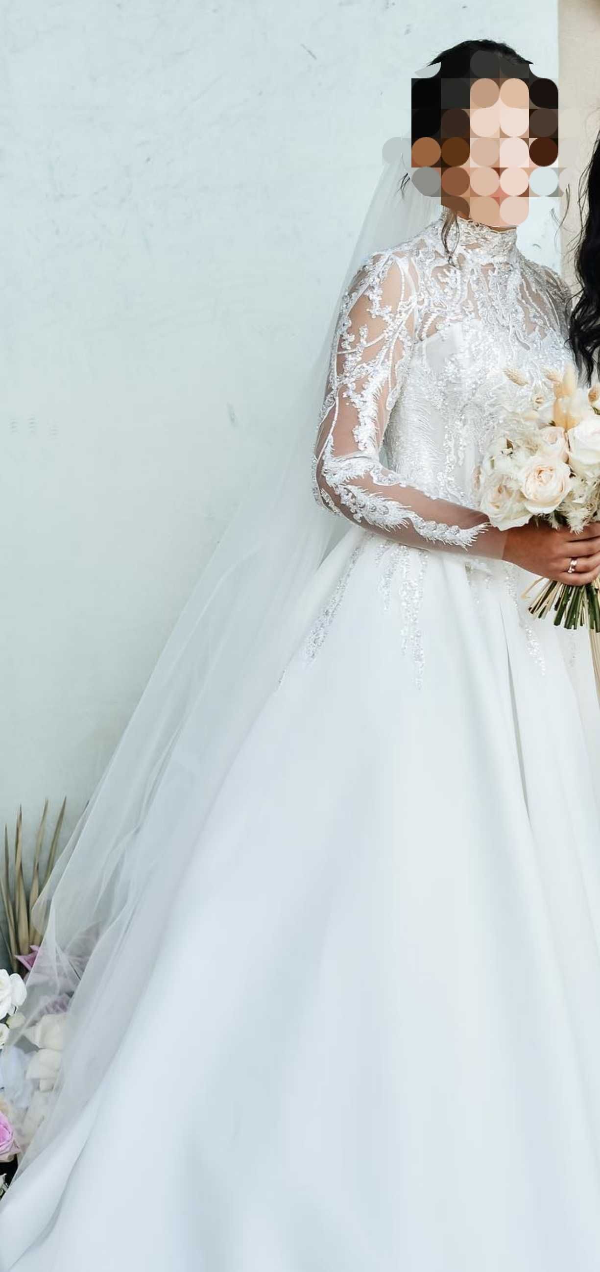 Свадебное платье весільна сукня айворі Шампань молочна стрази