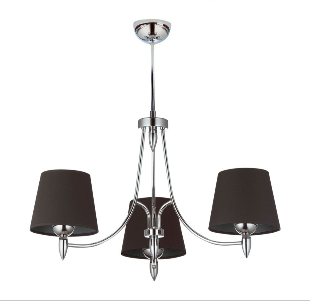 Lampa-żyrandol duża sufitowa z abażurami