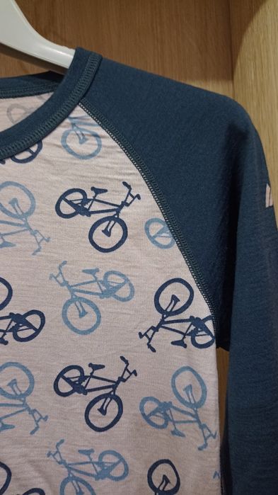 Bluzka koszulka termiczna wełniana, Merino Wool wełna Skogstad 128