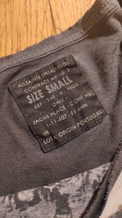 T-shirt koszulka AllSaints S / M 36 /38 crowds ss cut crew