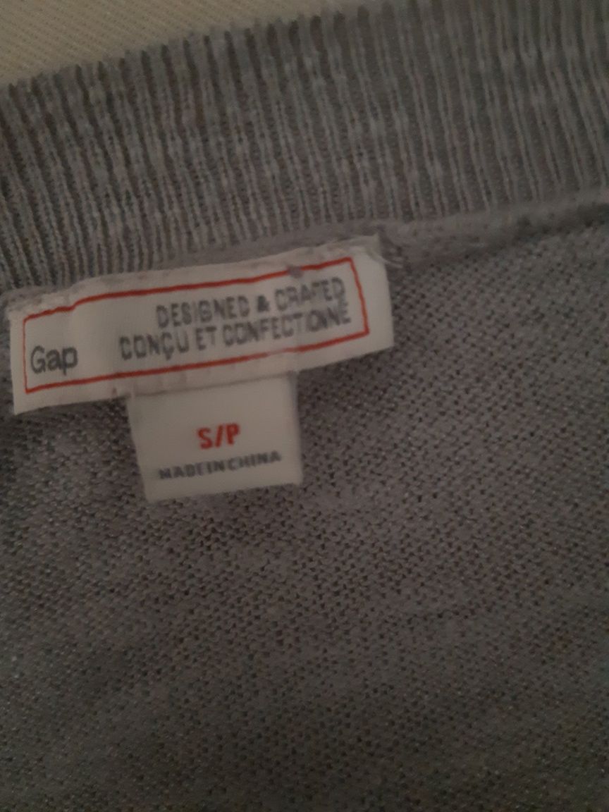 GAP sweterek over size modny popiel jak len z USA  r S/36