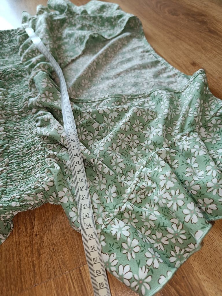 Sukienka damska letnia midi XL XXL Boho kobieca zielona dziewczęca 44
