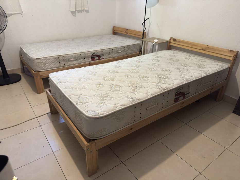 Cama solteiro ( cama + estrado + colchão Colmol) em perfeito estado