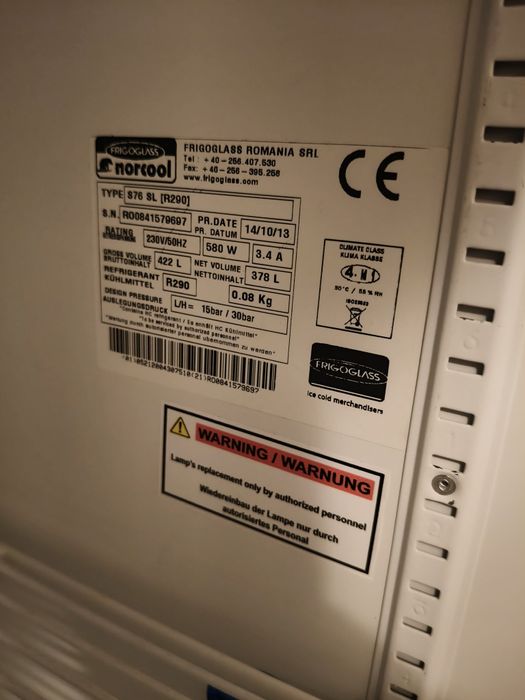 Witryna chłodnicza frigoglas novcool typ 876 sl