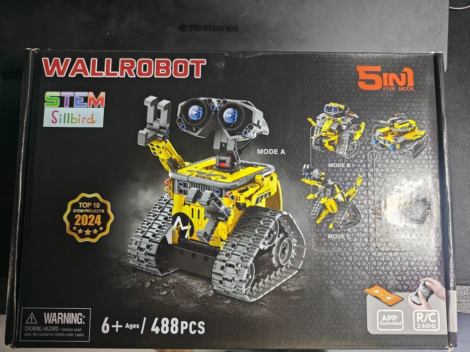 Іграшка-Конструктор-робот 5-в-1 (488 деталей)  Bluetooth + APP