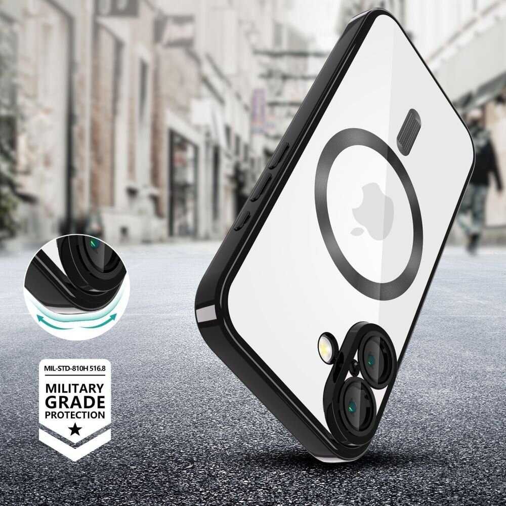Etui do Apple iPhone 16e Magsafe Czarne Case + Pełne Szkło Hartowane