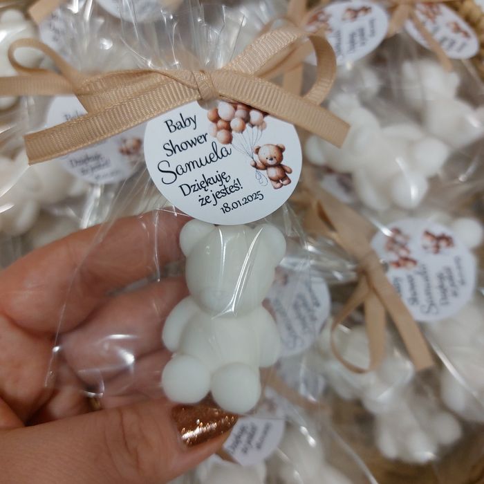 Mini misie sojowe /mydełka  podziekowanie chrzest roczek baby shower