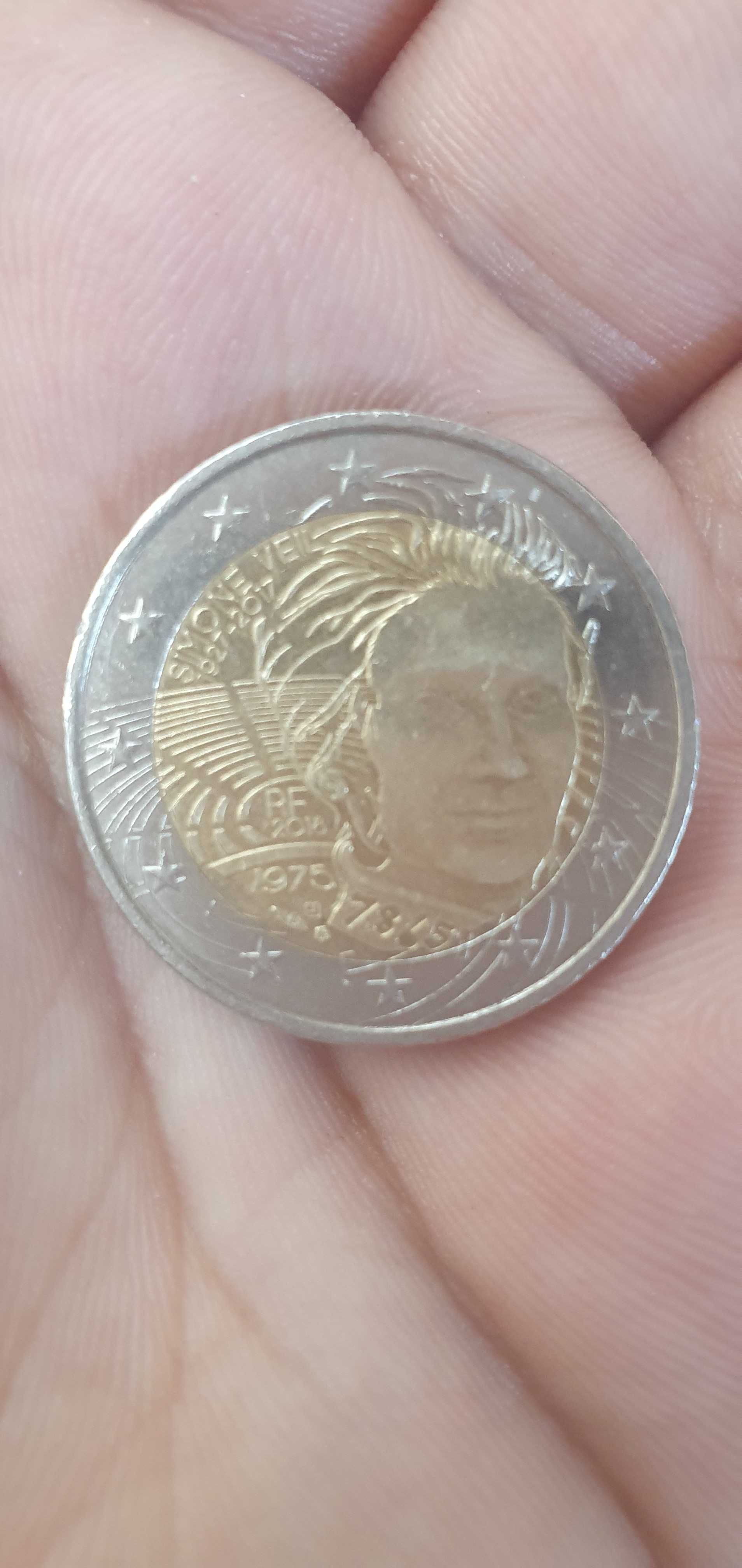 Moeda de 2 euros simone veil 1927/2017