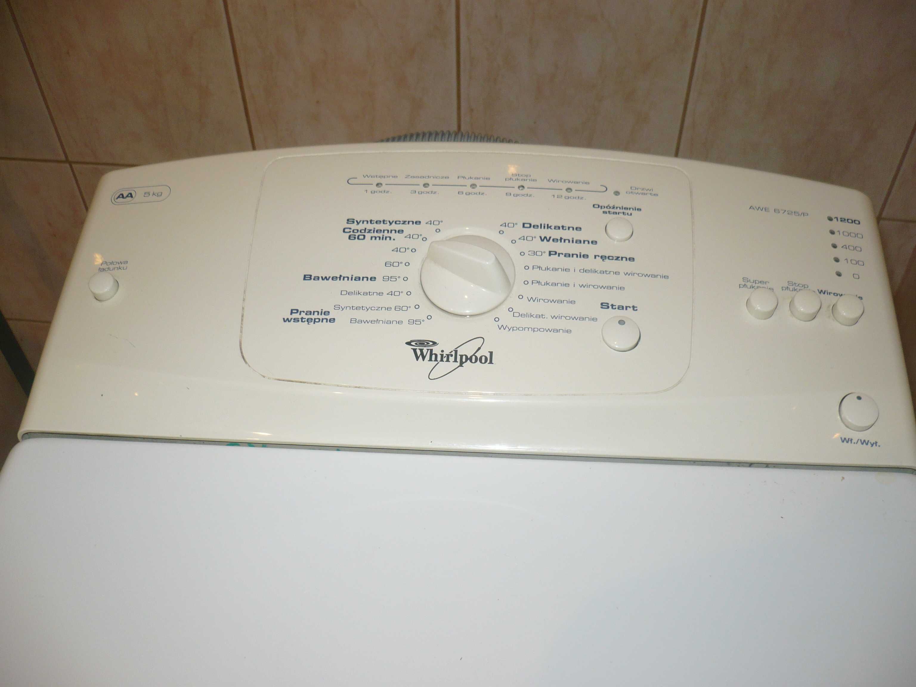 Pralka Whirlpool AWE 6725 P ładowana od góry