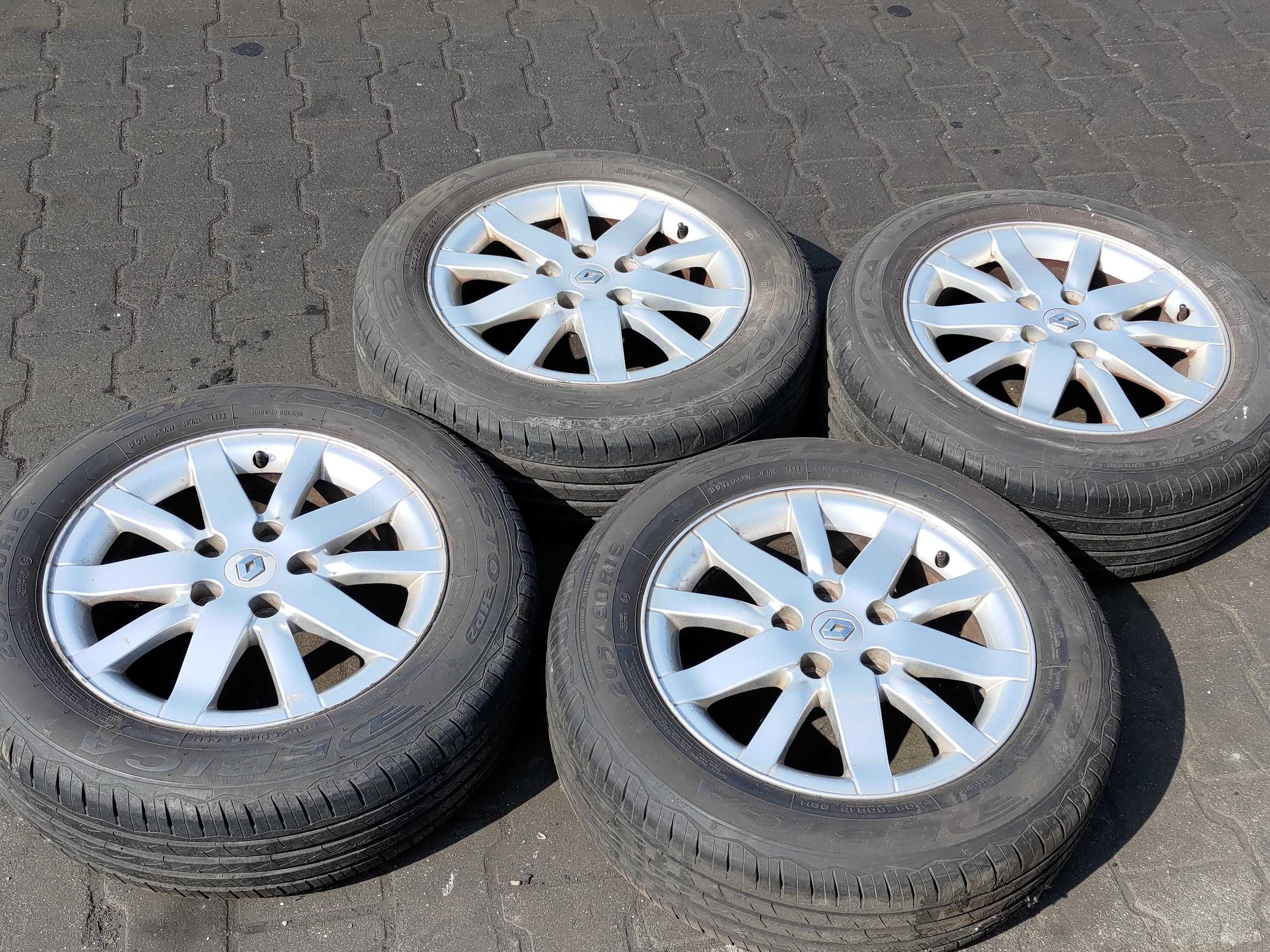 4 koła Alufelgi Dębica Presto 205 60 R16 8mm 22rok Megane Scenic 3 III