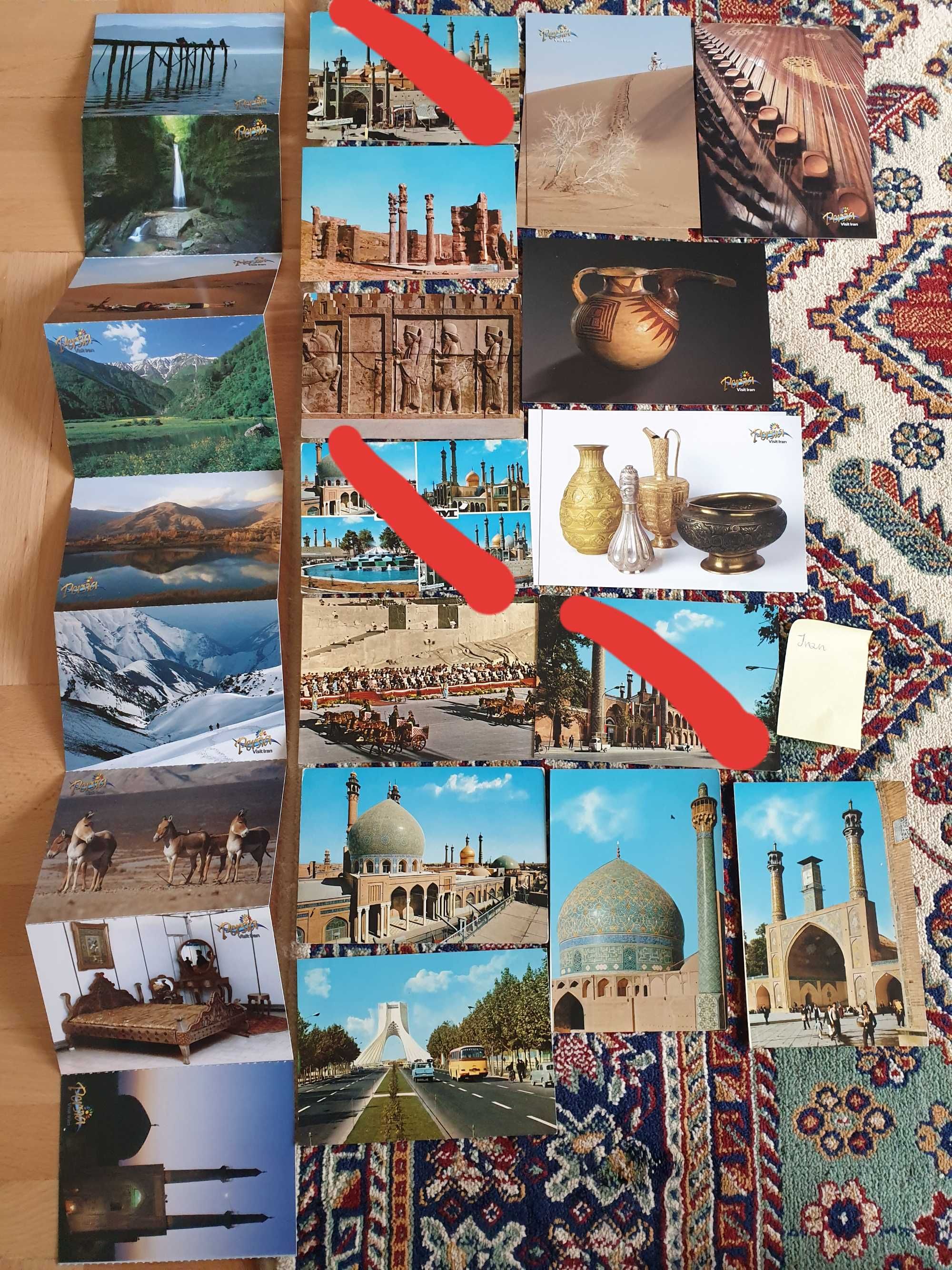 20x Iran widokówki, pocztówki Persja komplet