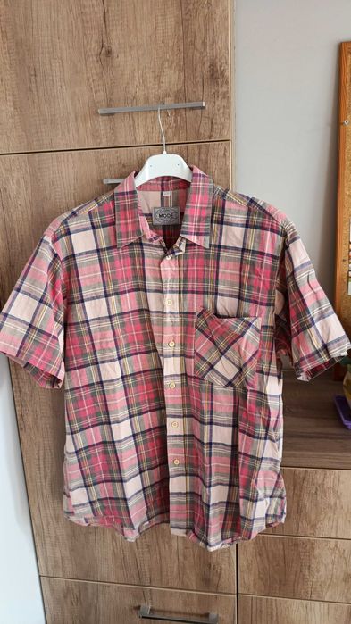 Koszula męska pastelowa kratka bawełna 41/42