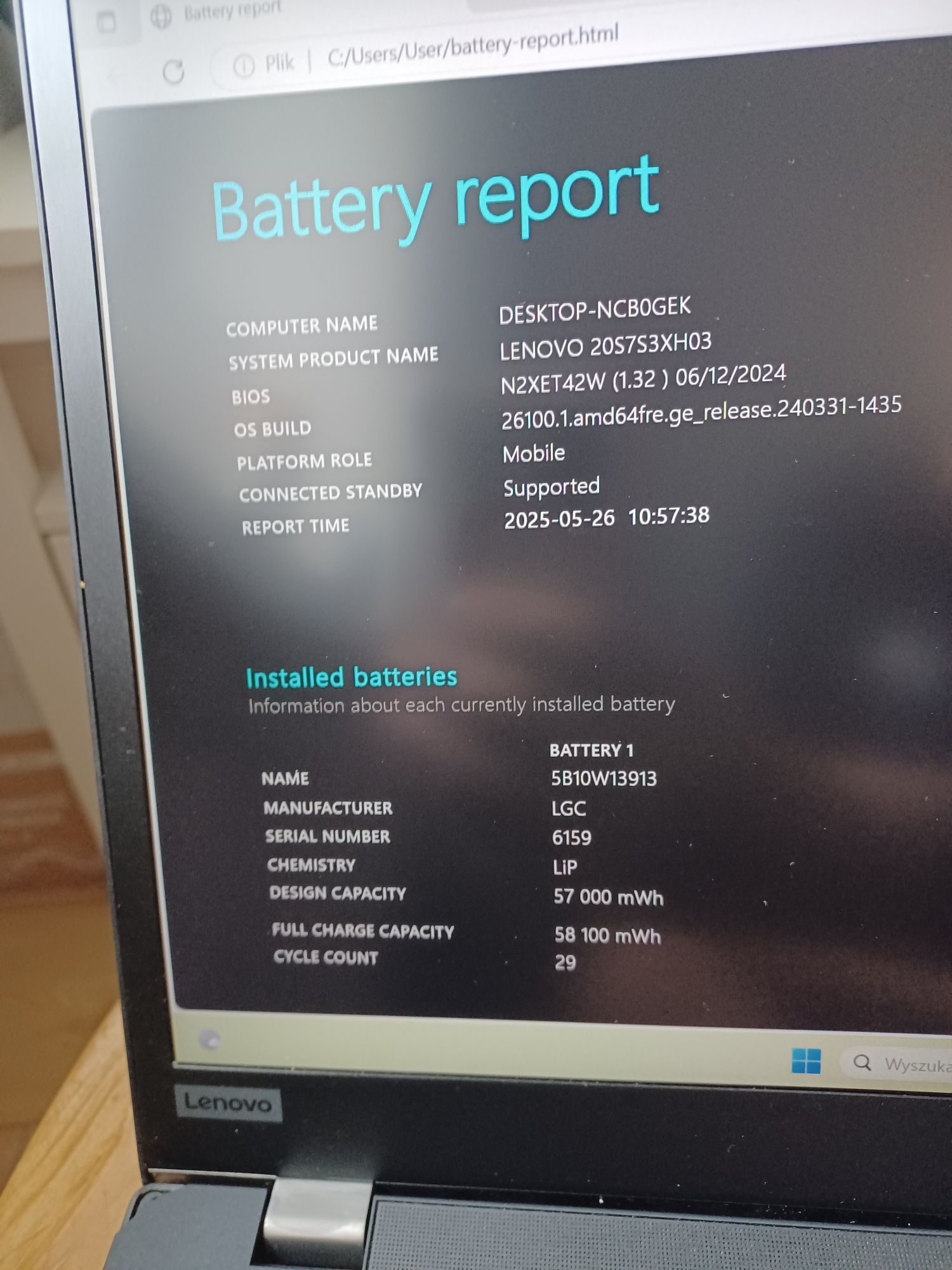 Notebook Lenovo T15