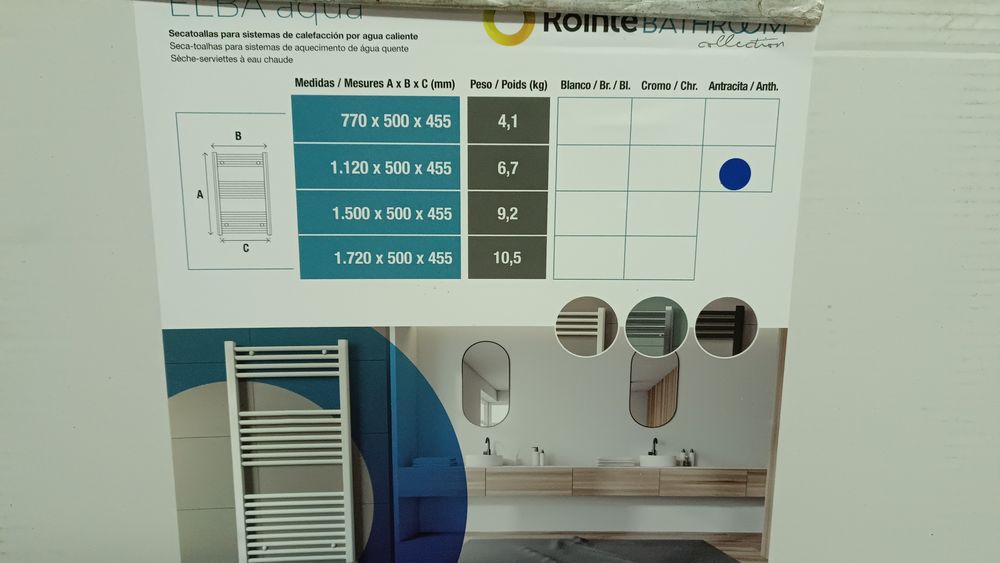 Aquecedor toalhas hidraulico