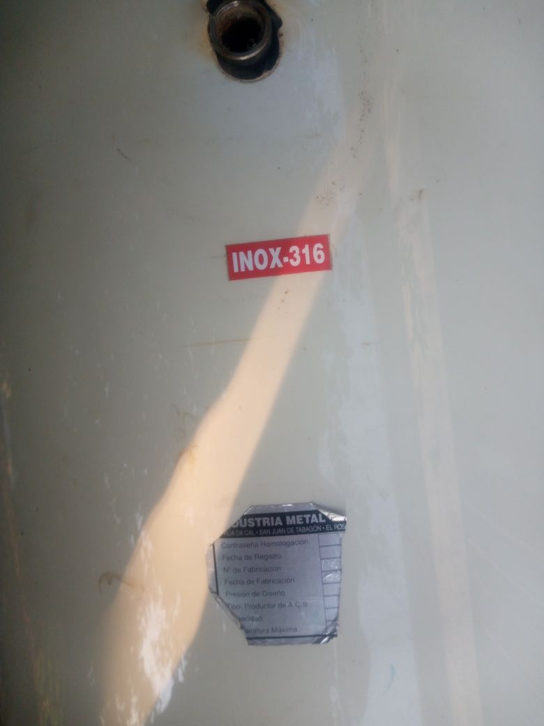 Depósito 300 litros inox 316 com serpentina