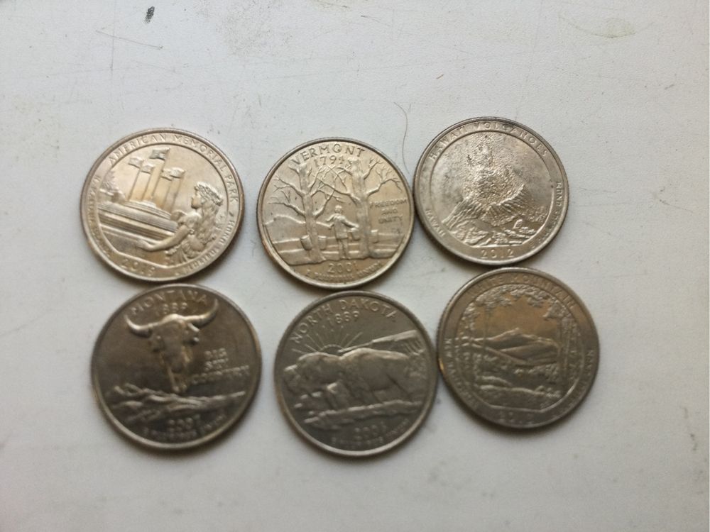 Коллекция монет «КВОТЕР», 1/4 $, (25 центов), США - 45 штук