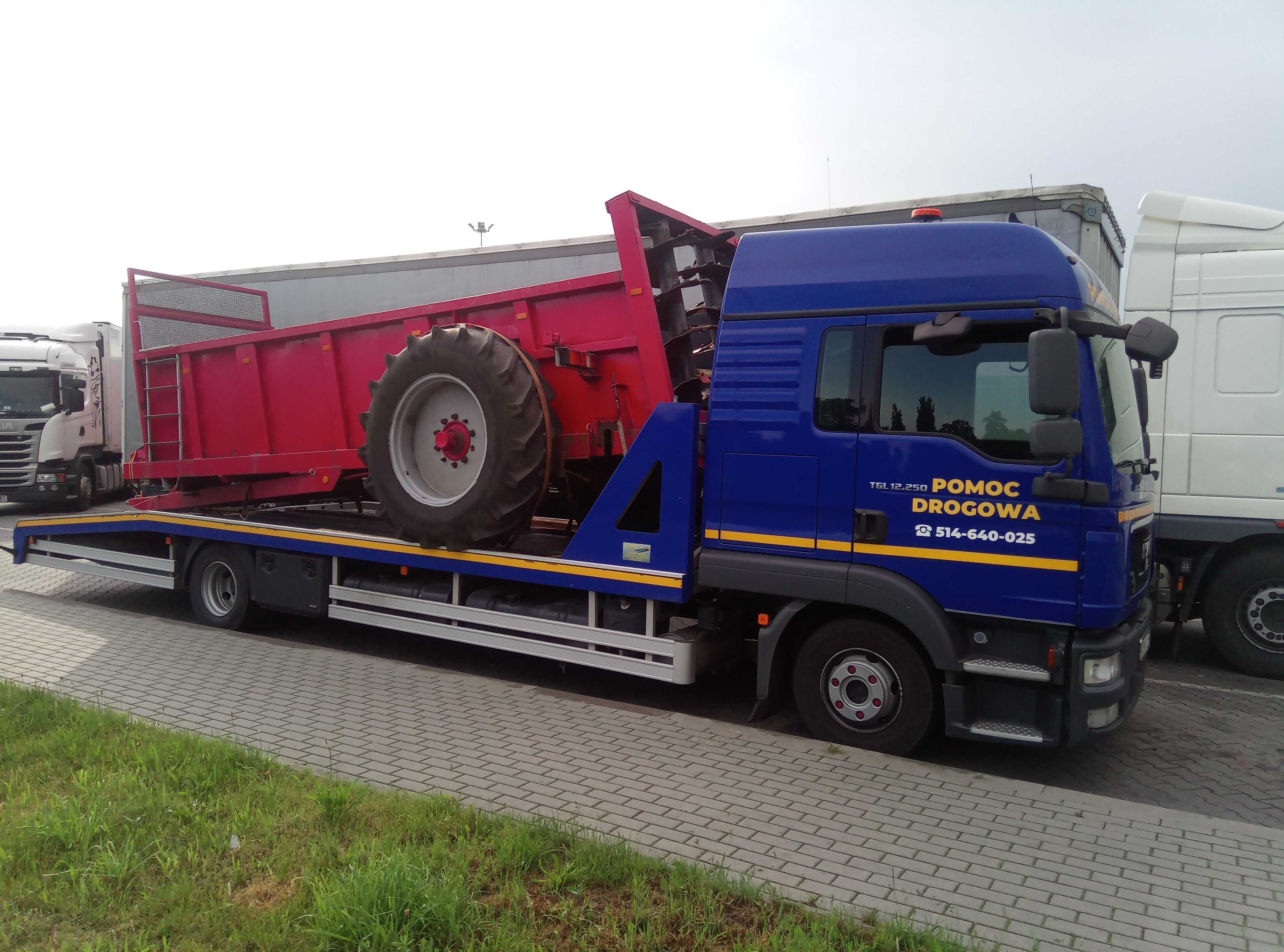 Pomoc drogowa Holowanie Transport  Ciągników Rolniczych  Laweta 24 h