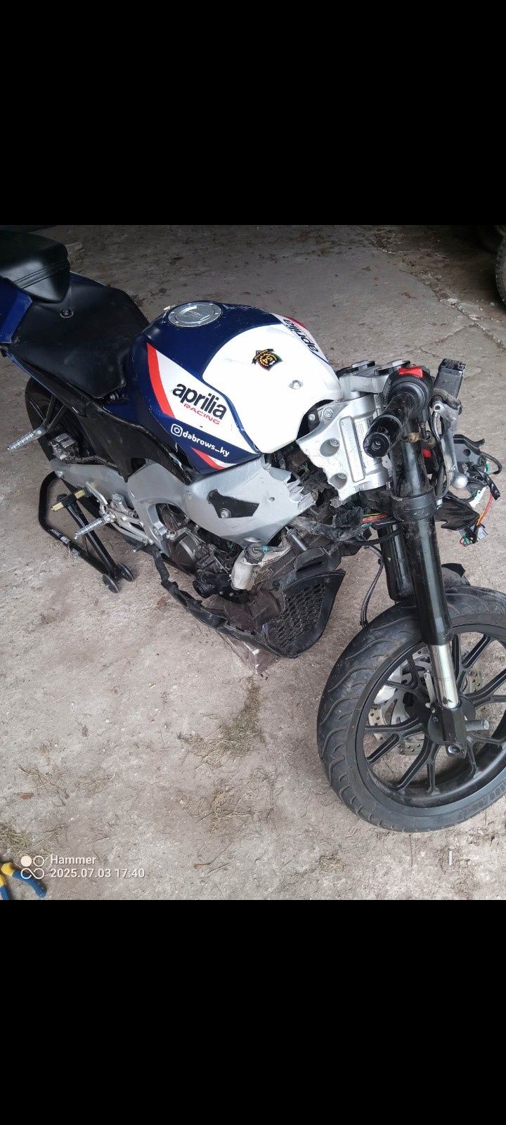 Aprilia Rs125 uszkodzony 2021r