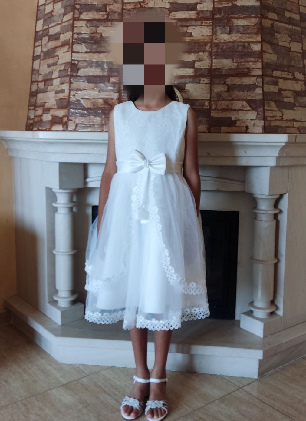Vestido branco criança menina - Batizado, Primeira Comunhão, Daminha