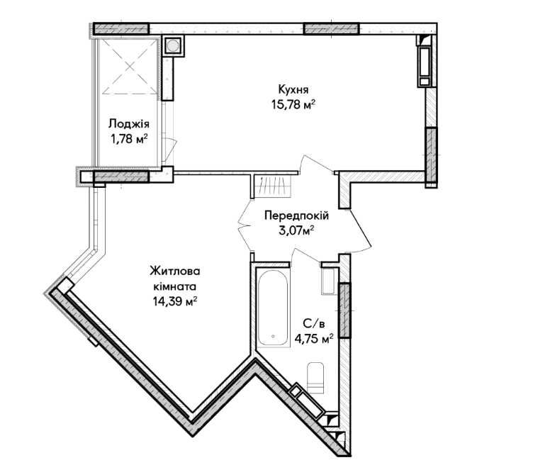 Купити 1к квартиру в Ірпені. Розвинений район