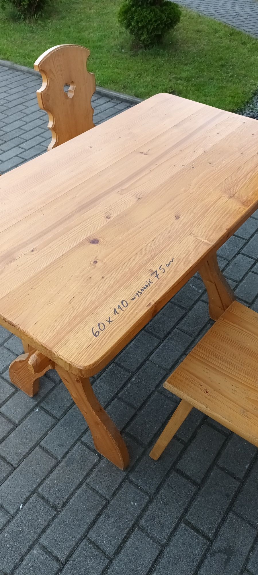 Stól 4szt.krzesla sosna na działkę do altanki